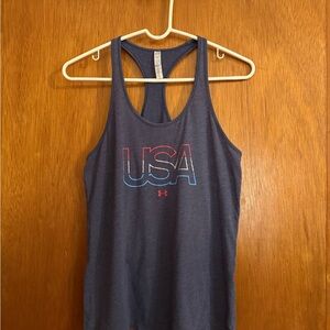 Under Armour USA LG Navy Blue Tank Top